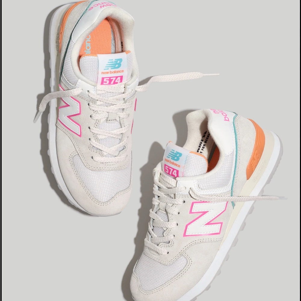 New Balance Women's 574 'Nimbus Cloud Peach Glaze' 7.5